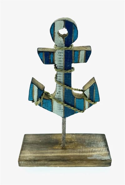 Ornament Adin Anker blauw/wit