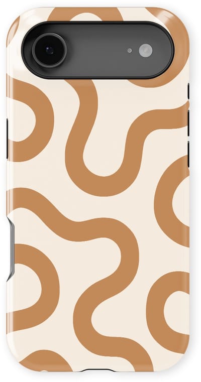 DripCase Motion Flow Tough Hoesje geschikt voor iPhone 17 Air | Backcover met Mag | Trendy Design | Valbescherming | Warm Whisper