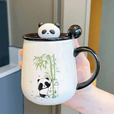 Mok Geschenkdoos Nieuwe Stijl Dames Panda Kop Souvenir Keramische Waterbeker Koffiekop 301-400ml