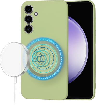 Hoesje geschikt voor Samsung Galaxy S23 FE - Techsuit Soft Flex Silicone Back Cover - Geschikt voor MagSafe - Matcha