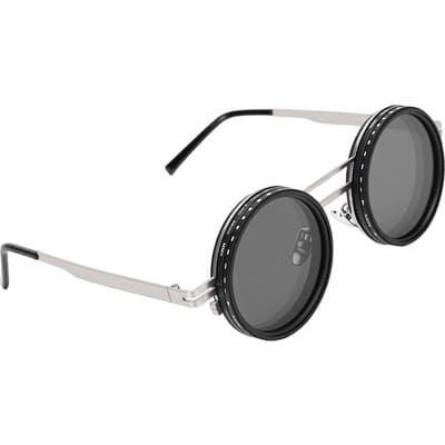 Getinte Zonnebril ND2-400X 49MM Rond Gepolariseerde Zonnebril voor Mannen Vrouwen Buiten Zilver Frame gray