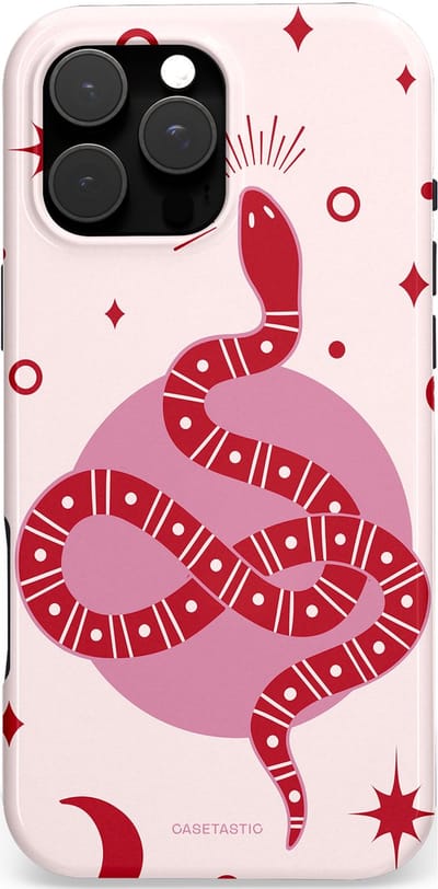 Casetastic Hoesje Geschikt voor Apple iPhone 16 Pro Max Magsafe - Stijlvolle Beschermende Duo-layer Case - Maanserpent