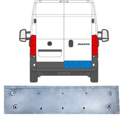 Reparatie plaatwerk achterste deuren voor Peugeot Boxer 2006-2025 / Rechts