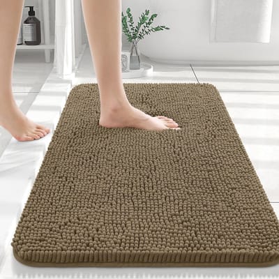 HAPIHAPPY Nieuwe Chenille Badkamermat Extra Zacht Dik Absorberend Shaggy Badmatten Antislip Machinewas Droog Pluche Badkleden 41X61
