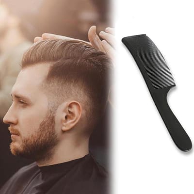 Professionele Salon Gebogen Kapperskam Flat Top Haarknipkam zwart