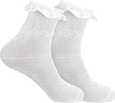 Schattige Ruffle Sokken voor Dames en Meisjes - Comfortabele Crew Sokken voor Lolita en Prinsessen Kostuums