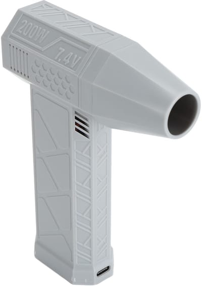 Zeynomax - Handmatige turbineventilator - Draagbare ventilator - Aluminium - Grijs - Energiezuinig - Ideaal voor binnen en buiten - Compact en licht..