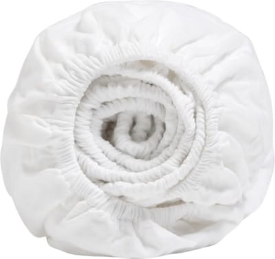 Yumeko hoeslaken flanel wit 100x200x30 - Biologisch & ecologisch
