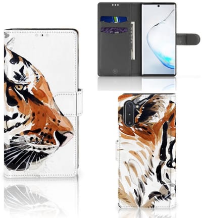 Hoesje Samsung Galaxy Note 10 Watercolor Tiger