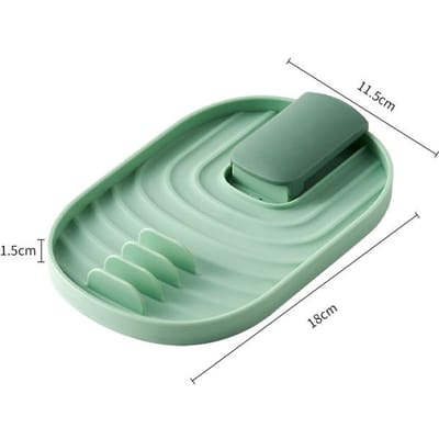 Porte-cuillère en plastique, outils de cuisine, cuillère de cuisine, ustensiles, étagères de rangement résistantes à la chaleur, accessoires de cuisine vert