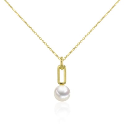 Luna-Pearls - 204.1481 - Hanger - Dames - 585 Geelgoud - Zoetwatercultuurparel