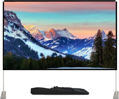 Projectiescherm - Filmscherm Beamer - Thuisbioscoop Creëren - Kreukvrij Draagbaar - Tot 120 Inch - Wit
