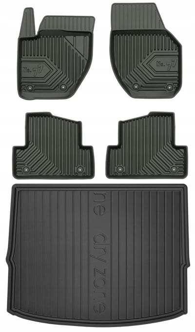 FROGUM Line 77 & DryZone – Automatten en Kofferbakmat – Perfecte Pasvorm – Geurloos TPE – Volvo V40 II 2012-2019