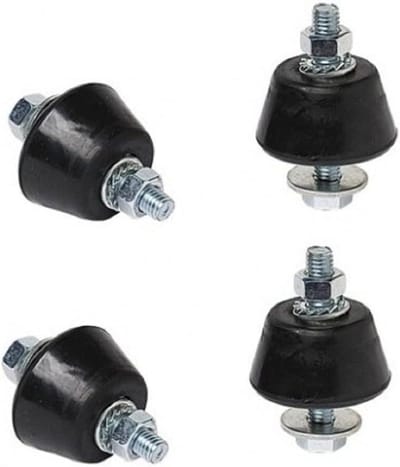 Trillingsdempers Set - Rubberen Blokken - Motoronderdelen Monteren - Met Ringen en Moeren - 80 kg Draagvermogen - Zwart