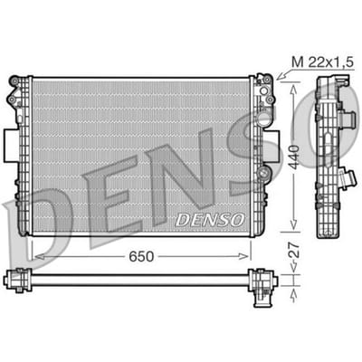Radiator, motorkoeling DENSO DRM12002