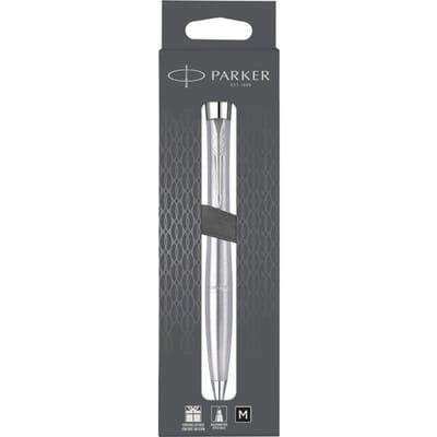 Parker Urban Twist Balpen | Metro Metallic | medium penpunt met blauwe inkt | in Ophangbare Geschenkverpakking