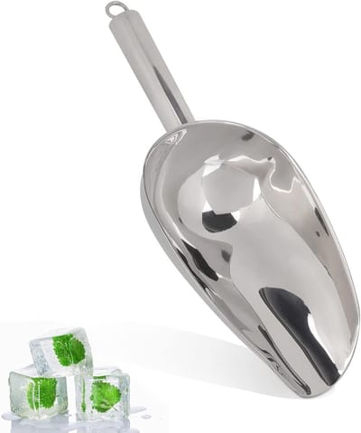 IJslepel van RVS voor IJs, Suiker en Koffiebonen - Perfect voor Feesten en Bruiloften, 12 oz