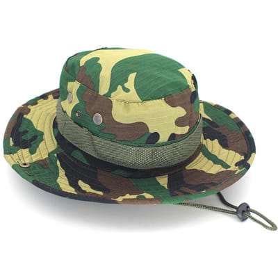 Camouflage Tactische Pet Boonie Bucket Hoed Petten Camo Mannen Buiten Sport Zon Bucket Hoed Vissen Wandelen Jagen Hoeden (as the picture,L(58-60cm))