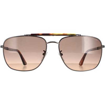 Police zonnebril spld43 oorsprong 44 584k glanzende gunmetal matte rookgradiënt oranje