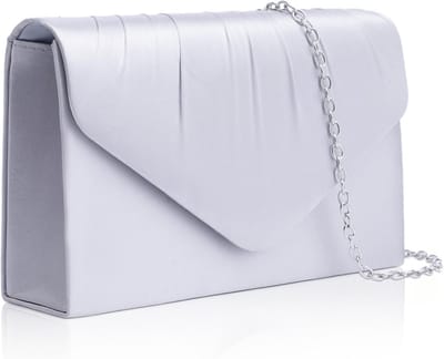 Elegante envelop-handtas voor dames, crossbody schoudertas voor bruiloften, feesten en speciale gelegenheden (zilver)
