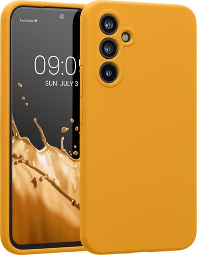 kwmobile telefoonhoesje geschikt voor Samsung Galaxy A54 5G - TPU backcover met siliconen coating - Smartphone case in mango
