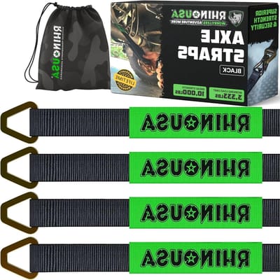 Spanbanden Set - Sjorbanden Ratelbanden - Voertuigen Zekeren - Anti-kras Bescherming - 4 Stuks - Zwart
