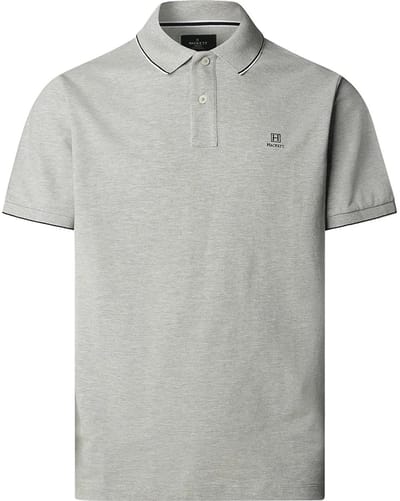 Hackett Heritage Tipped Korte Mouw Poloshirt Grijs 3XL Man