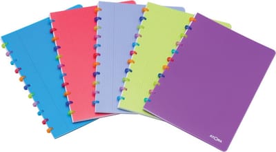 Atoma Tutti Frutti schrift - A4 - 144 bladzijden - Gelijnd - Geassorteerde kleuren - 10 stuks