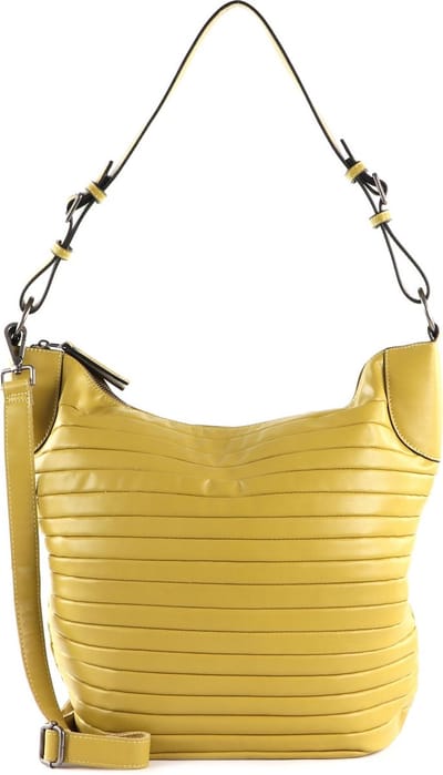 FREDsBRUDER Leren Schoudertas Tabily Hobo Bag Crazy Limo Mosterdgeel