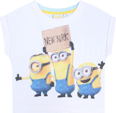 Wit, kort T-shirt/top MINIONS