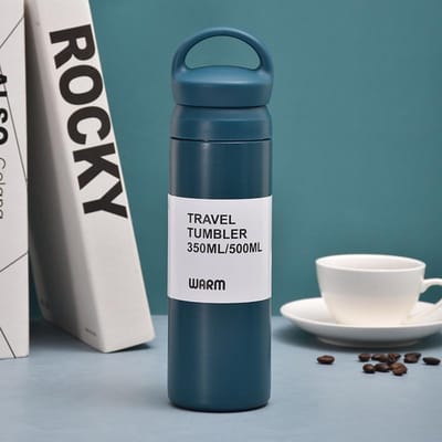 Tasse à café moderne simple en acier inoxydable Élément japonais Tasse cadeau portable avec couvercle Tasse portable pour l'extérieur 350ml