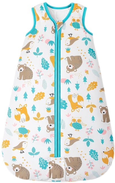 ademend 100% katoen mousseline zachte inbakerdeken | Unisex slaapzak voor babymeisjes en jongens0-6 maanden