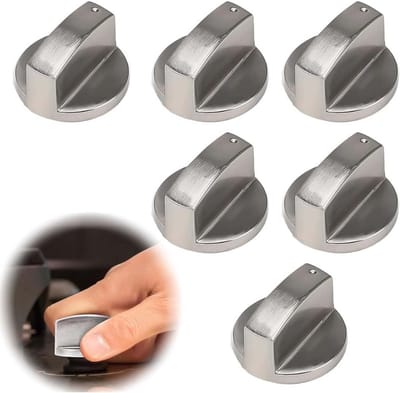 6x Universele Knoppen voor Gasfornuis en Oven - 6mm Asdraai Knoppen voor Hittecontrole
