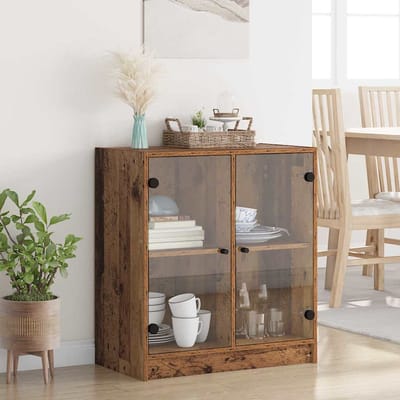 vidaXL - Bijzetkast - Oud - Hout - 68 - x - 37 - x - 75,5 - cm - Bewerkt - hout