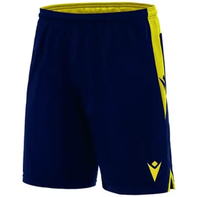 Macron Tempel Short Kinderen - Marine / Geel | Maat: 7-8 Y