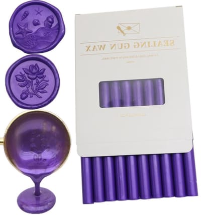Wax Stempels - Zegelwas Staven - Ambachtelijke Projecten - Flexibel Breukvast - 10 Stuks - Paars