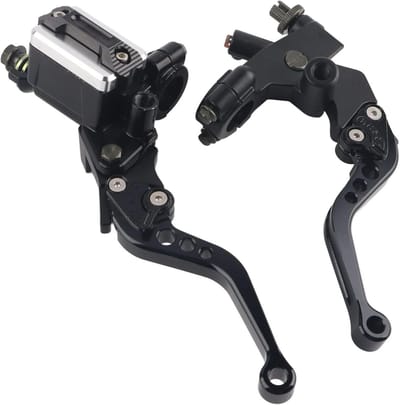 Aluminium Remkoppeling Hoofdcilinder Hevelset voor Motorfiets - Universeel - Zwart - 7/8 inch - Stuur - Hoofdcilinder - Remkoppeling.