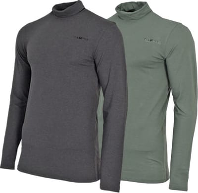 2-Pack Campri - Skipully - Wintersportpully - Heren - Charcoal-marl/Jungle green (597) - maat S
