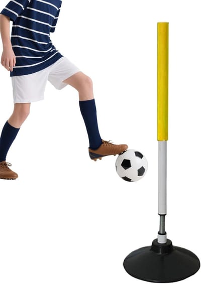 Trainingspalen Set - Sport Stokken - Sport Verbetering - Duurzame Rubberen Basis - 60 cm Hoog - Geel