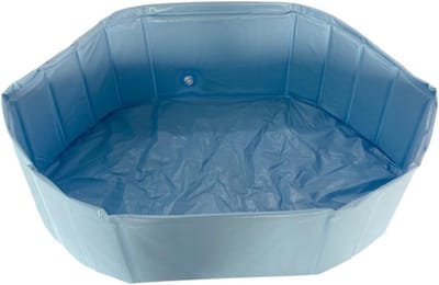Hondenbad Opvouwbaar - Katten Zwembad Badkuip - Huisdier Verkoelen - Bijtbestendig PVC - 73x47x23CM - Blauw