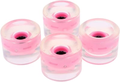 Skateboard Wielen - Longboard Wielen - Nachtelijk Rijden - Oplaadbare Verlichting - 70mm Diameter - Roze