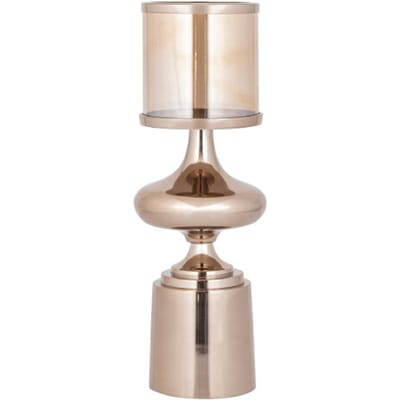 PTMD - Windlicht Uvira - Bruin - 15x15x43cm