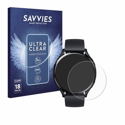 Savvies - Screenprotector voor Xiaomi Watch 2 - Folie Beschermfolie transparant 18 Stuks