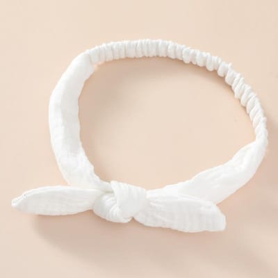 Bandeaux Élastiques pour Bébé Fille Bandeau Gaze de Coton Vêtements de Tête pour Enfant Accessoires pour Cheveux Nœud Turban Oreilles de Lapin pour Tout-Petit Liens Doux Playa