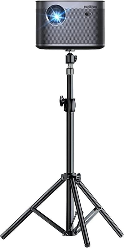 Projector Standaard - Vloerstatief - Optimaal Kijken - 360 Graden Rotatie - 50-80 cm - Bruin