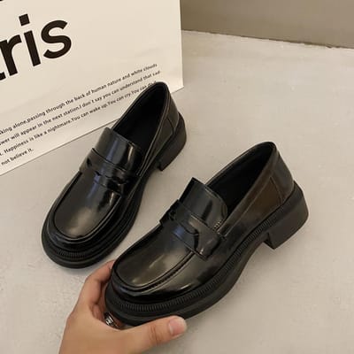 Nieuwe PU Dames Casual Loafers Waterdichte Platte Damesschoenen Elegante Strik Designer Kantoor Schoenen Zapatillas Mujer D372 42 black