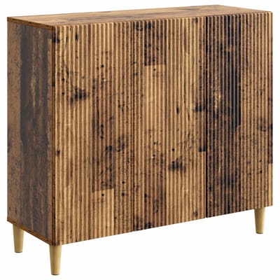 vidaXL - Dressoir - Oud - hout - 89 - x - 34,5 - x - 80 - cm - Bewerkt - hout