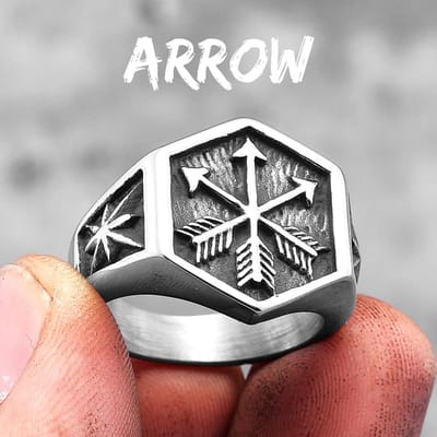 Pijl van Eros Roestvrij Staal Herenringen Unieke Bedel Punk voor Koppel Mannelijke Vriend Biker Sieraden Creativiteit Cadeau 13