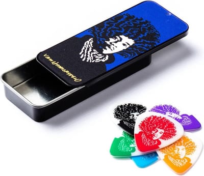 Jim Dunlop Jimi Hendrix - Plectrums - Jimi - Medium - Pick Tin 6 Stuks
