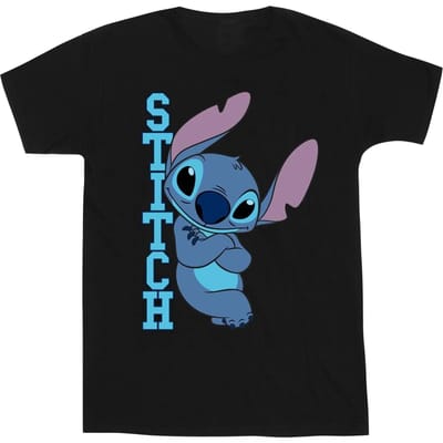 Disney Heren Lilo en Stitch Posing T-shirt (Zwart)